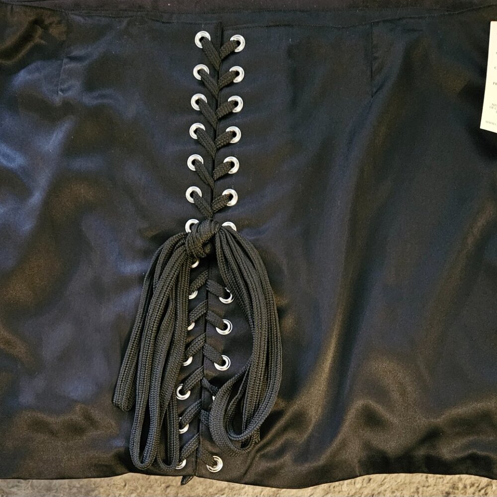 NEW/TAGS 2XL Silk Corset Skirt Back Lacing